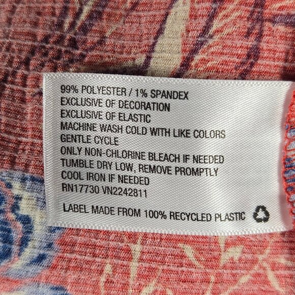 Knox Rose Red Floral Tassel Boho Smocked Sleeveless Blouse Women’s M Cottagecore - Picture 8 of 12